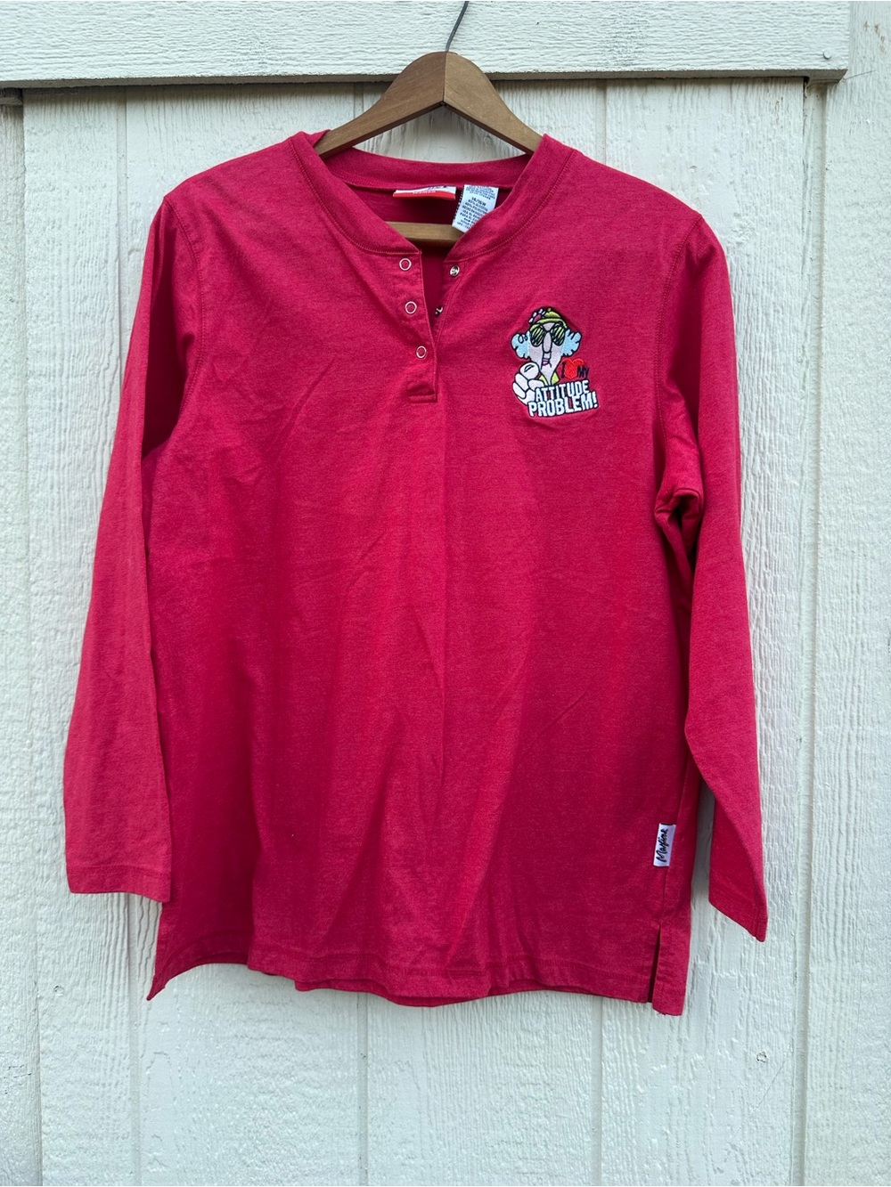 vintage Hallmark Maxine "Attitude Problem" long-sleeve henley shirt women’s
